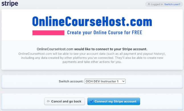 Example of what a Course Sales Page will look like, when created with OnlineCourseHost.com